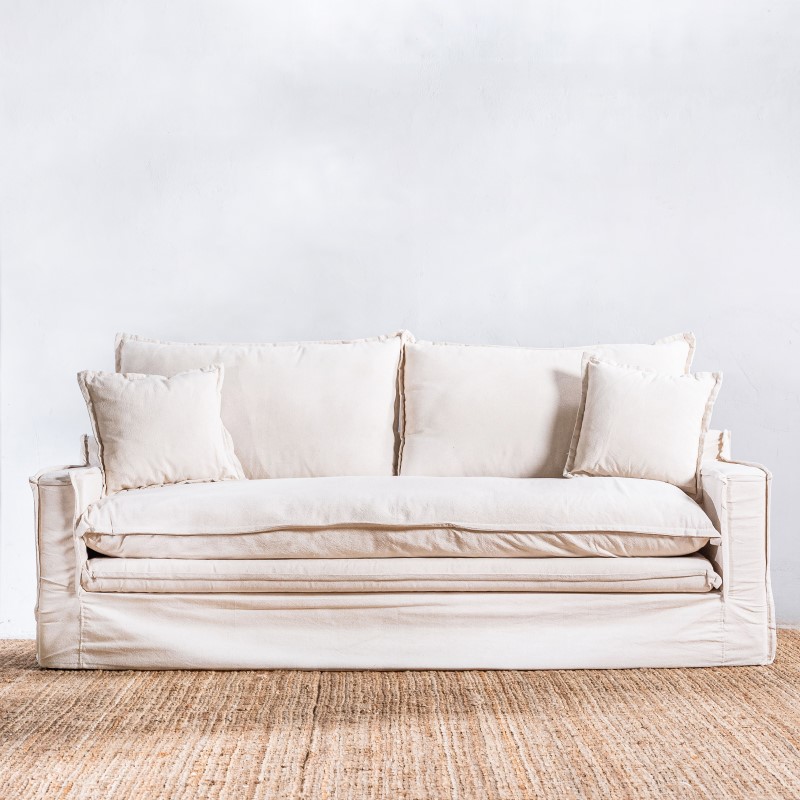 Sillón Tessa 3 cuerpos Crudo