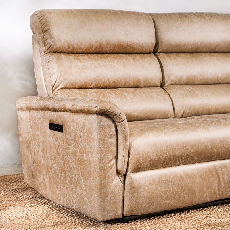Sillón Reclinable Benson 2 cuerpos Beige
