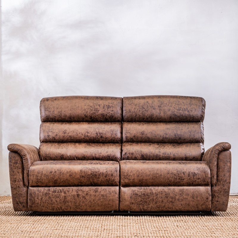 Sillón Reclinable Benson 3 cuerpos chocolate